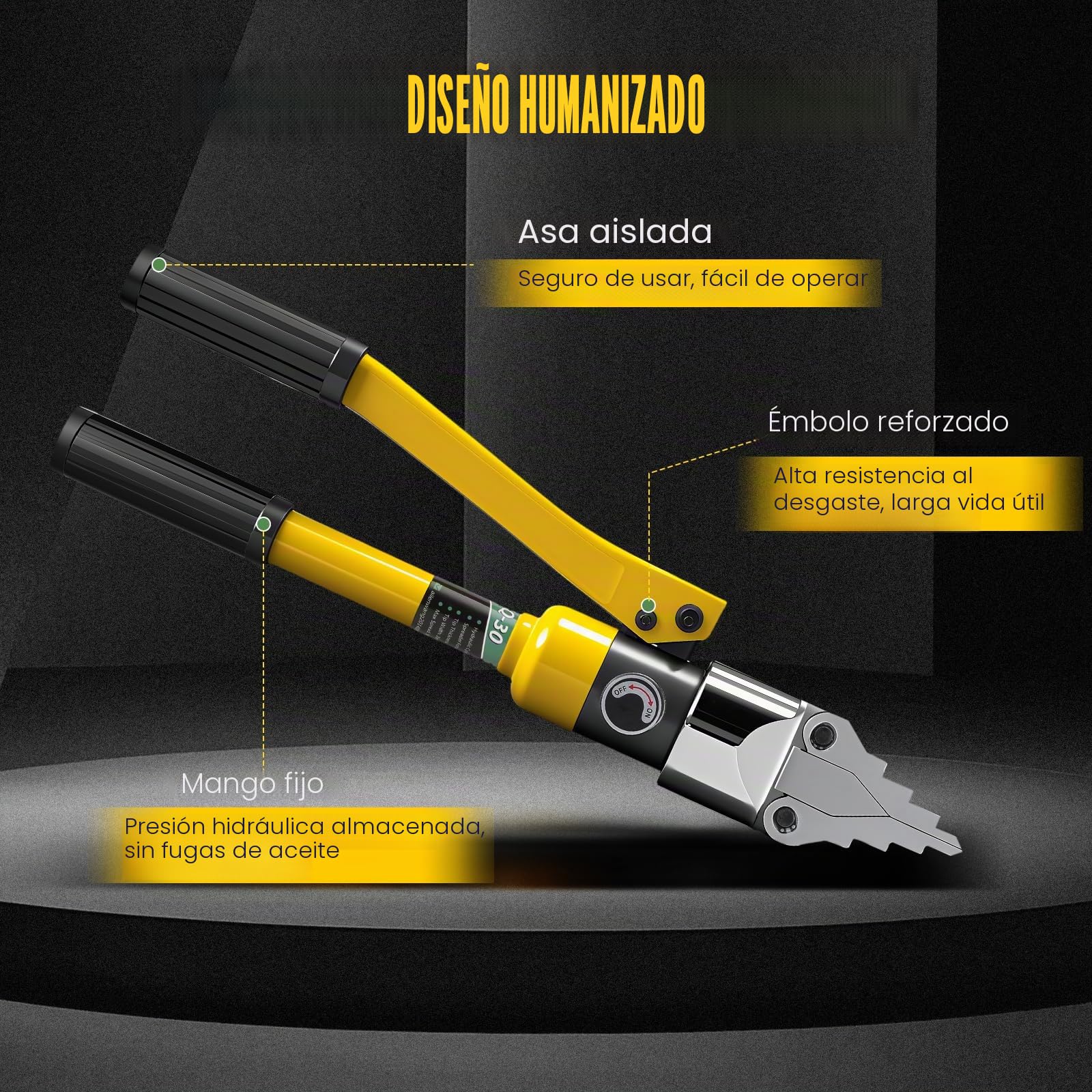 Huanyu Separador hidráulico de bridas 8T Presión Portátil Separador hidráulico de bridas Expansión máxima 30mm Ahorro de trabajo para el mantenimiento de tuberías de construcción (YQ-30)
