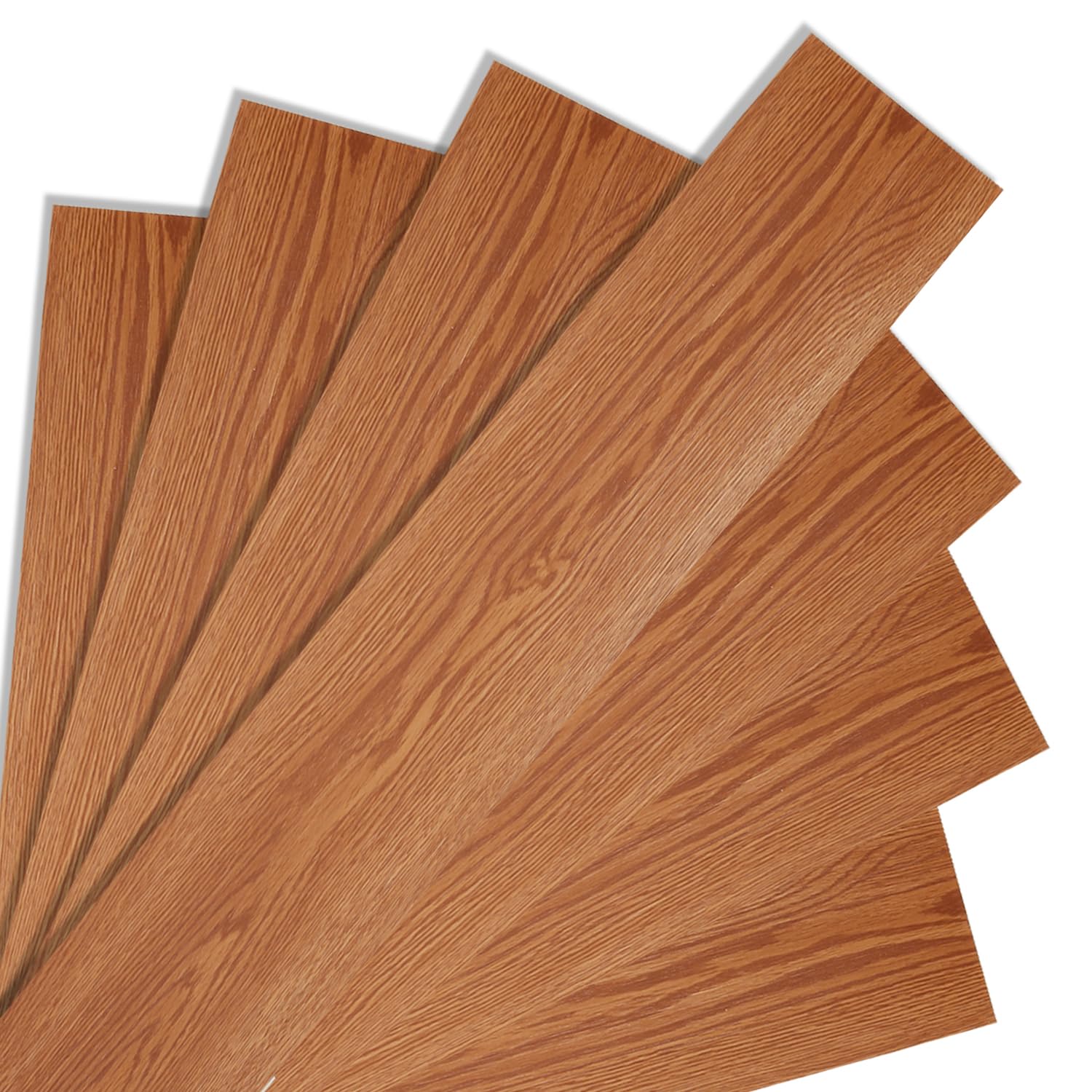 Fiqops Rivestimento per pavimenti in PVC, 49 piastrelle, ca. 7 m², impermeabile, antiscivolo, impermeabile, autoadesiva, pavimento in vinile, 91,5 cm x 15,2 cm, spessore 1,5 mm (Warm Oak)
