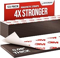 Vista 8 de Tiras de cinta magnética con parte trasera adhesiva, imanes adhesivos fuertes 3M para manualidades, láminas magnéticas adhesivas flexibles planas