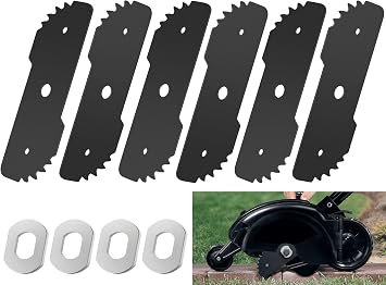 6 Pack 7-1/2" Heavy-Duty Edger Replacement Blade for Black and Decker Edge Hog LE750 LE710 LE760 & Craftsman CMEED400, Premium Hardened Steel Lawn Edger Blades with Wear Indicator, Replaces EB-007