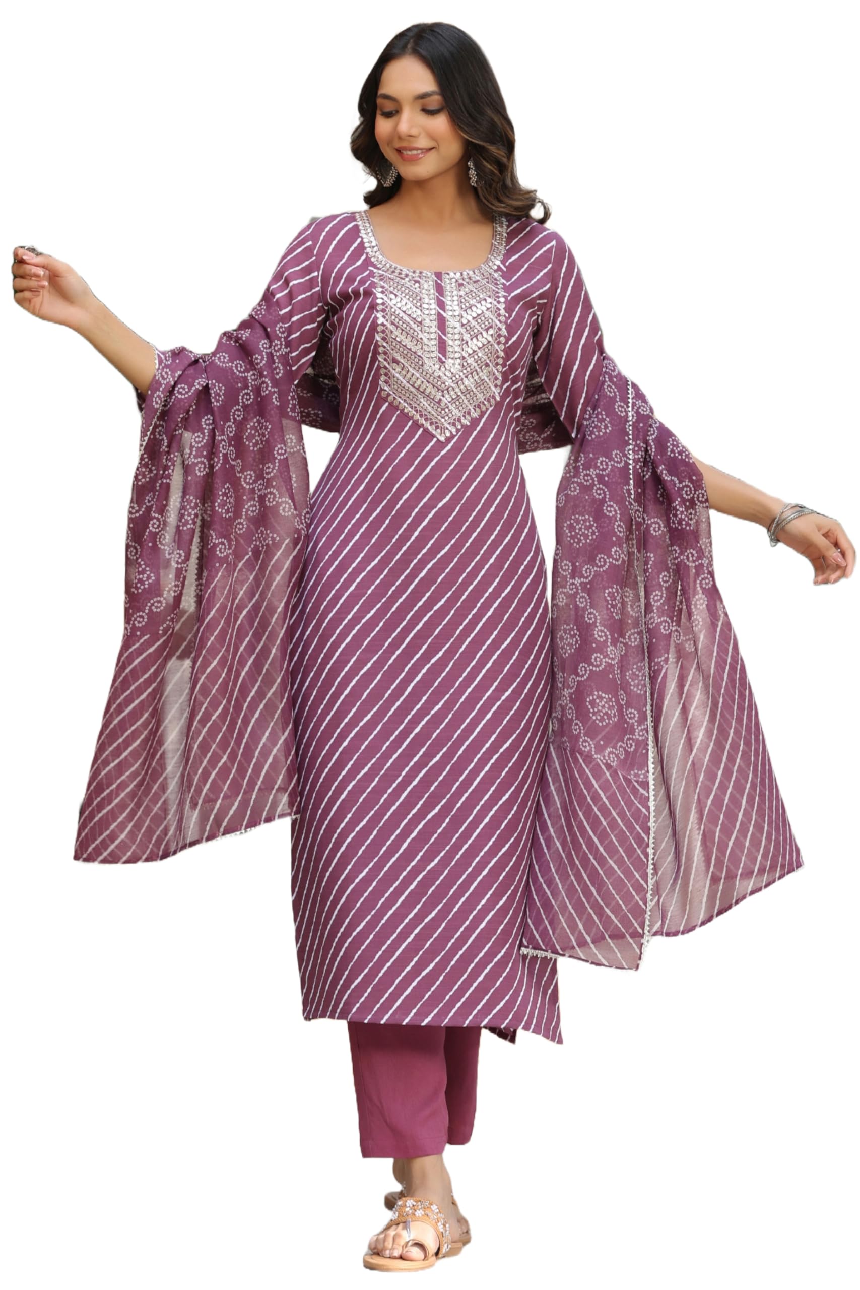 GoSriKi Womens Cotton Blend Straight Printed Kurta with Pant & Dupatta (Doremi-Wine-GS_S_Wine_Small) (B0CNXTQFZW) Amazon Price History, Amazon Price Tracker