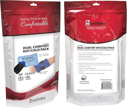 Miniatura 7 de Core Products Dual Comfort CorPak - Paquete reutilizable calientefrío para dolor de rodilla, espalda, hombros o tobillo Uso caliente o frío Hecho en