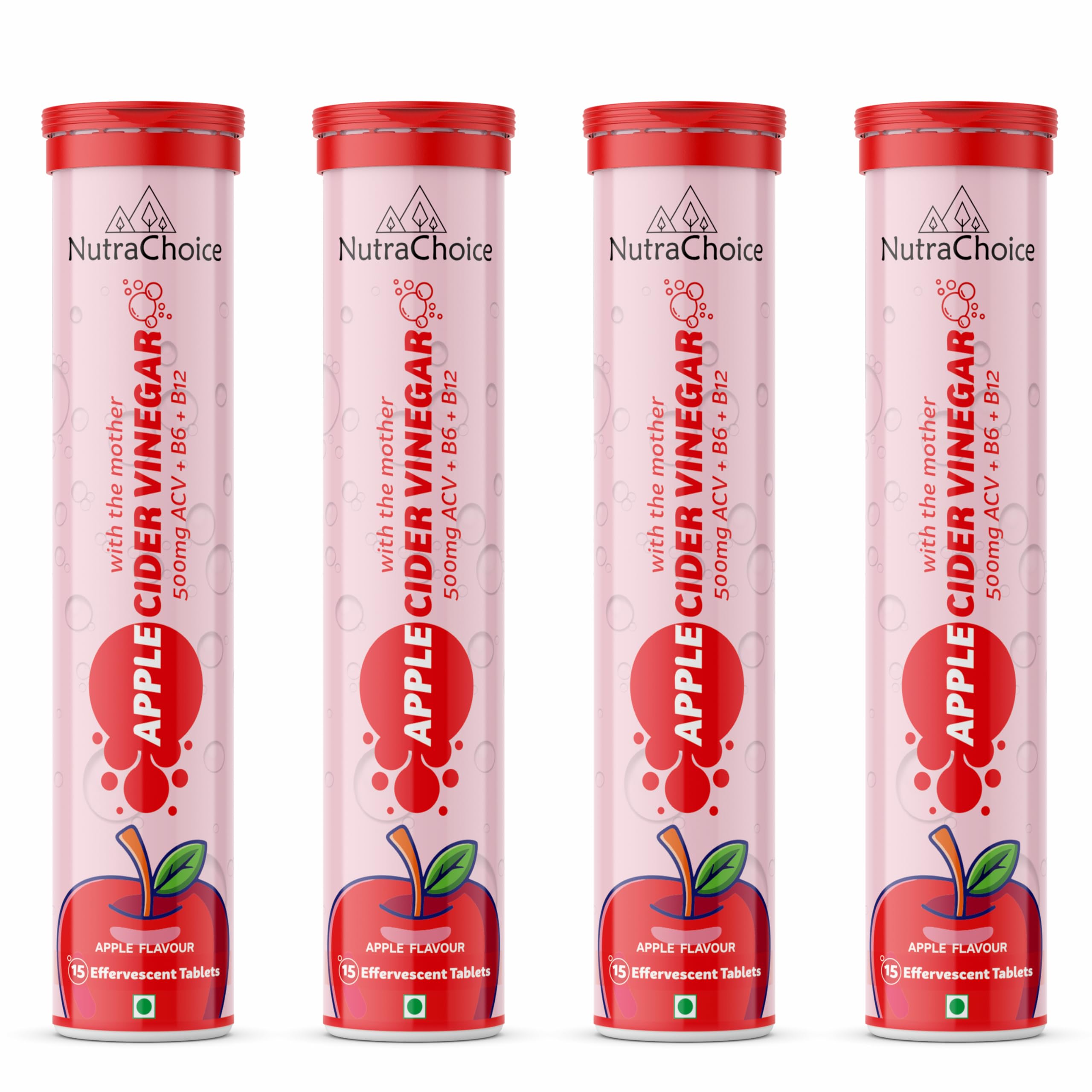 Apple Cider Vinegar 60 Effervescent Tablet (Pack of 4) with mother for weight loss, Added Vit B6, B12 & Pomegranate Extract, Weight management & Gut Health-picture-13