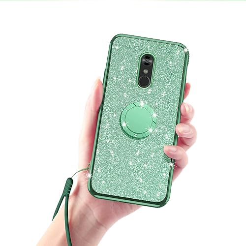 Miniatura 9 de Funda protectora de TPU de silicona suave con purpurina para LG Stylo 4LG Q StylusLG Stylus 4LG Stylo 4 Plus (verde brillante)