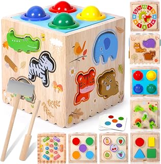 Motorikwürfel 8-in-1, Montessori-Lernspielzeug