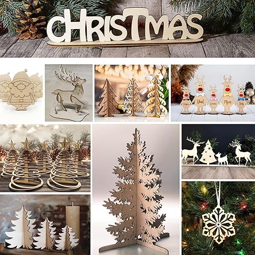 Miniatura 9 de Consmos Madera contrachapada de abedul báltico de 0.236in, 14 x 8 x 8 pulgadas, madera artesanal, paquete de 8 hojas de abedul báltico de grado BBB,