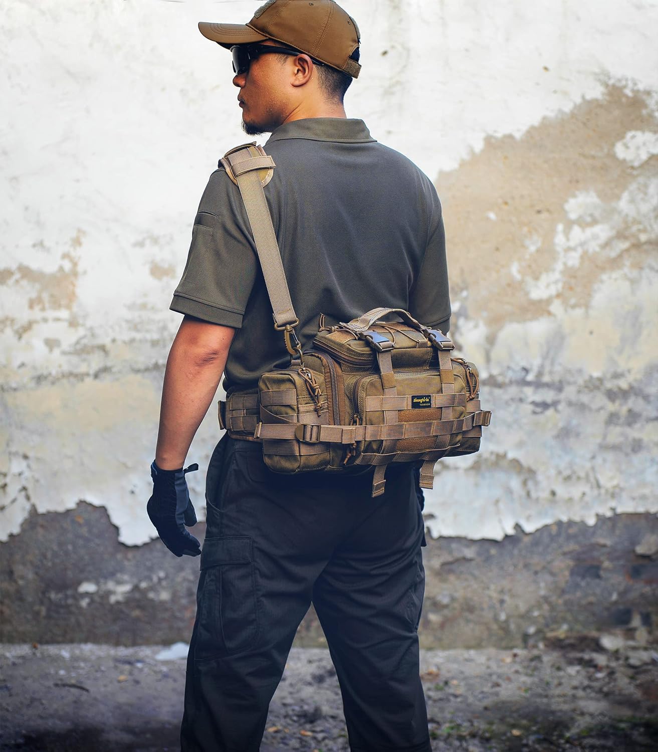 SHANGRI-LA Tactical Range Bag Outdoor Sling Backpack Hiking Fanny Waist Pack : Sports & Outdoors