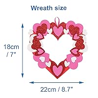 Vista 4 de Baker Ross AX733 - Kit de corona de corazón, paquete de 3, suministros creativos de arte y manualidades para el día de San Valentín para que