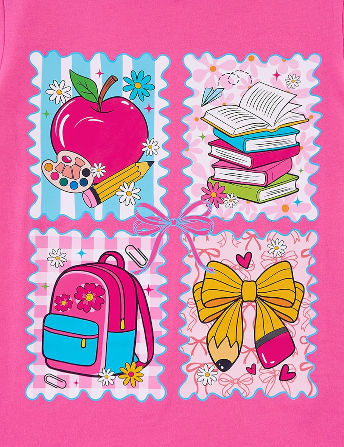 Girls Short Sleeve Shirts Back School