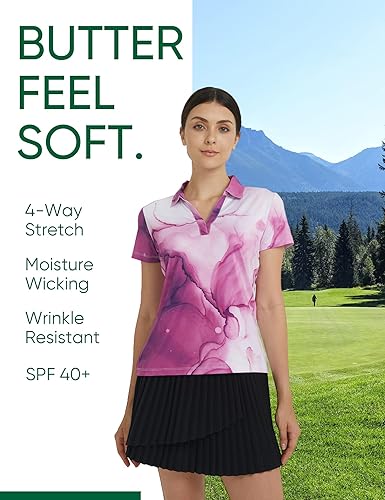 Miniatura 3 de Camisa de golf para mujer, polo de golf de secado rápido que absorbe la humedad para mujer