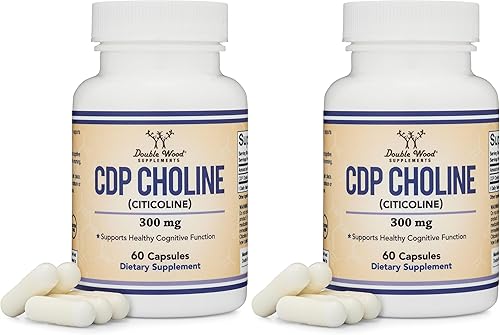 Miniatura 7 de Suplemento de CDP citicolina de grado farmacéutico fabricadas en Estados Unidos 60 cápsulas de 300 mg
