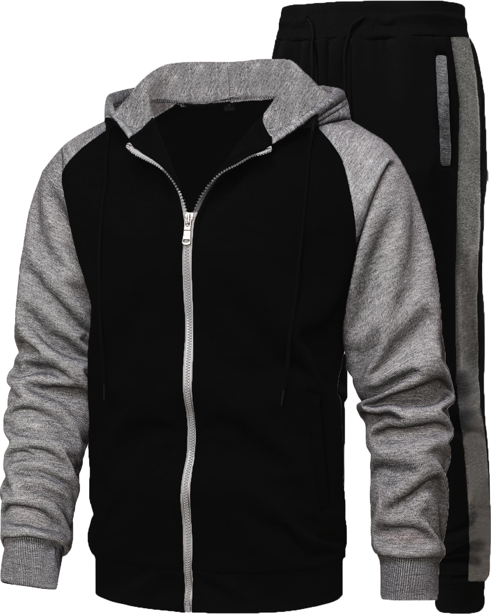 Men's 2 Pieces Tracksuits Running Sports Suits Drawstring Waistband Sweatsuit