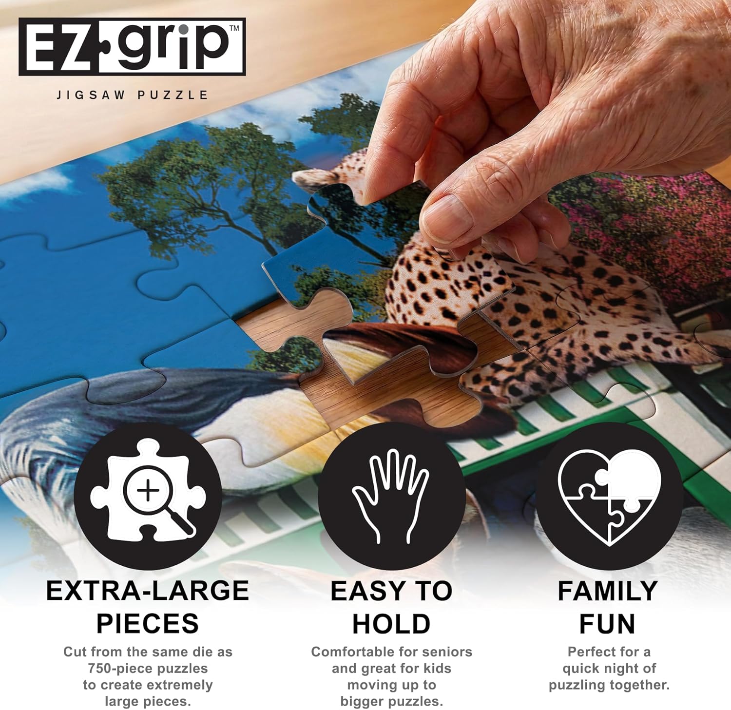 Masterpieces 300 Piece EZ Grip Jigsaw Puzzle - Watering Hole - 18"x24"