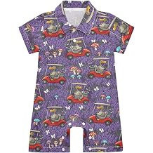 Baby Boy Girls Romper Short Sleeve Duck Dodo Bird Cart Lavender Bodysuit Newborn One-Piece Outfits 3-24M,