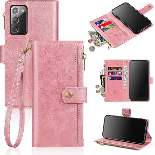 Antsturdy Funda tipo cartera para Samsung Galaxy Note 20 5G con tarjetero para mujeres y hombres, funda para teléfono Galaxy Note 20 5G, bloqueo