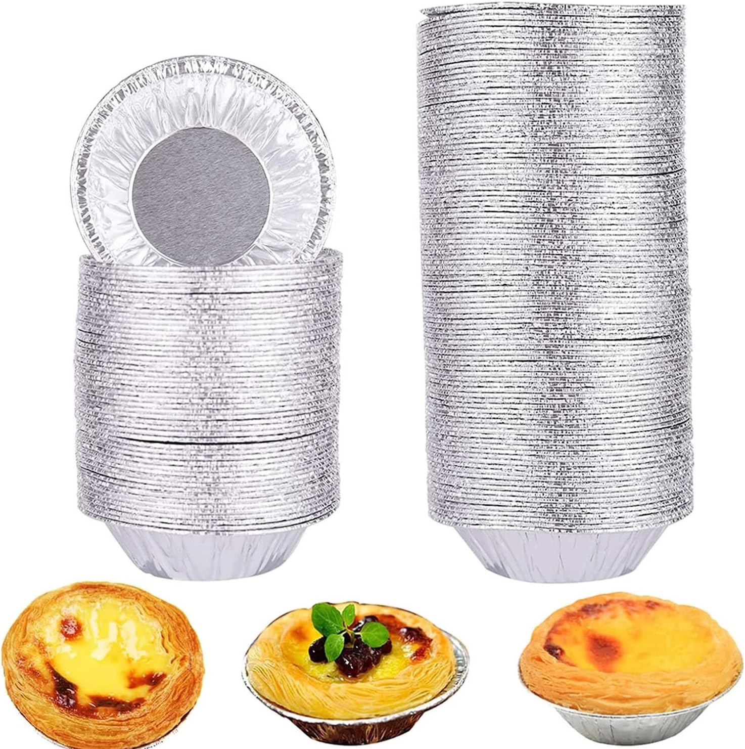 100Pack Small Pie Pans Disposable Mini Pie Tins Aluminum Pie Pans, Foil