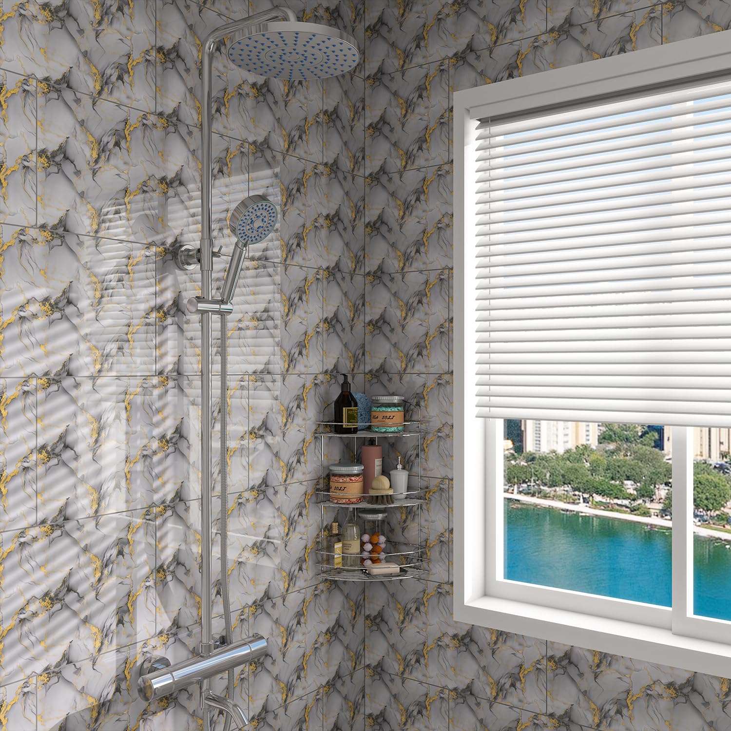 20 sztuk marmurowych backsplash do odklejania i naklejania, wodoodporne, 59,9 x 30 cm, panele ścienne PCW, marmurowe płytki piankowe PCW, tylna strona kleju natryskowego na płytkach (nie prawdziwe
