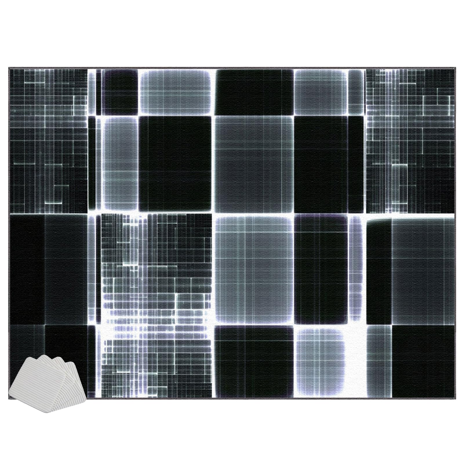 Schlagzeugteppich 180 x 160 cm rutschfest Schalldicht Drum Teppich Matte Innen und Außen - Schwarz Elektronisches Jazz Schlagzeug Kit für Bass Snare Drum - Schallschutz Akustik Teppich