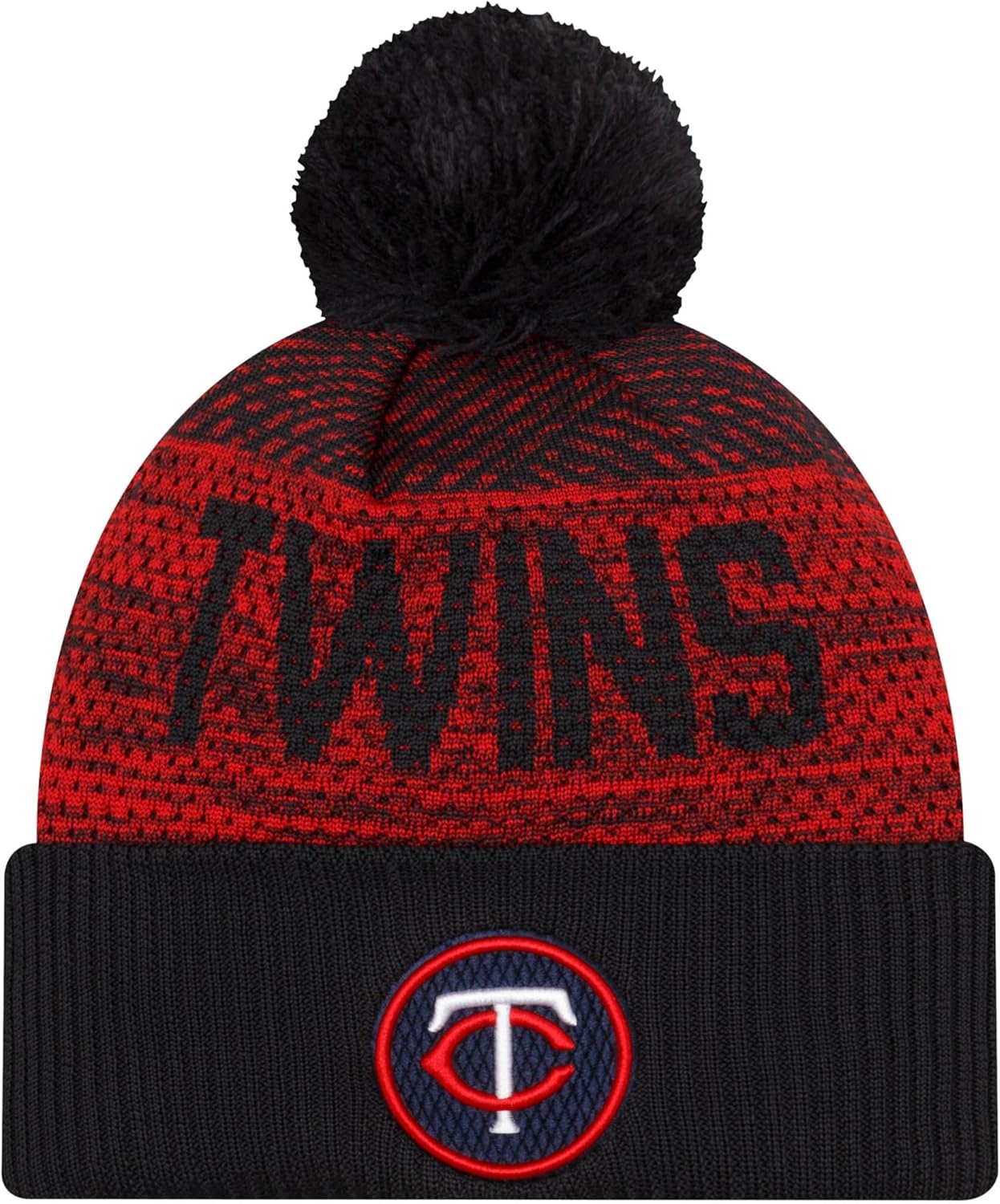 New Era MLB Official Team Color Primary Logo Cold Weather Clubhouse Pom Knit Beanie Hat