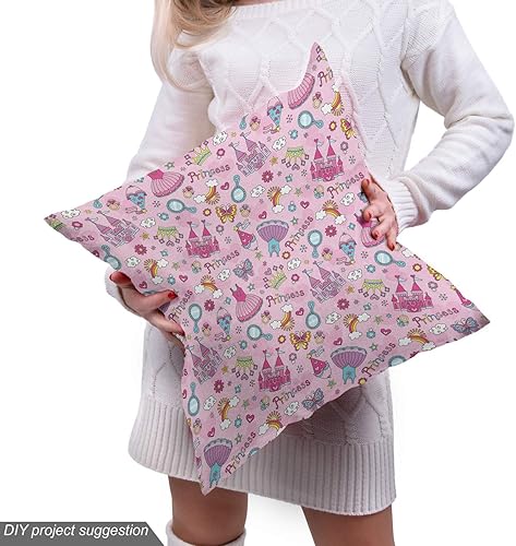 Miniatura 633 de Lunarable - Tela para amantes de perros de The Yard, patrón divertido de animales de dibujos animados en posiciones caprichosas estirando y Beige y