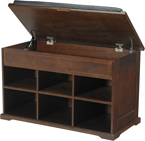 Miniatura 3 de Merry Products BCH0031721800 - Banco de almacenamiento de zapatos de madera