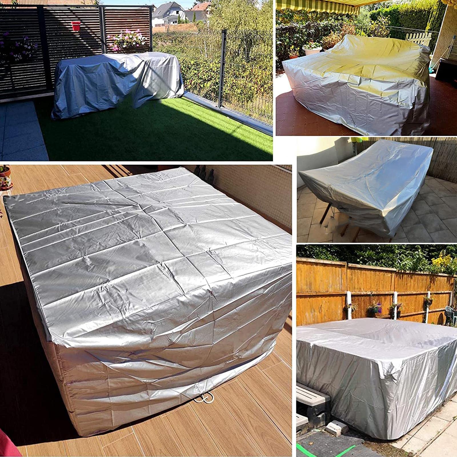 Enzeno Cube Garden Furniture Covers 150x150x74cm Garden Square Table Cover | Desertcart