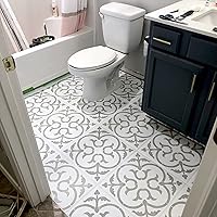 Vista 7 de STENCILIT® Scandinavian Plantilla grande para piso - XL de 18 x 18 pulgadas, plantilla de azulejos, plantillas para pintar pisos, plantillas