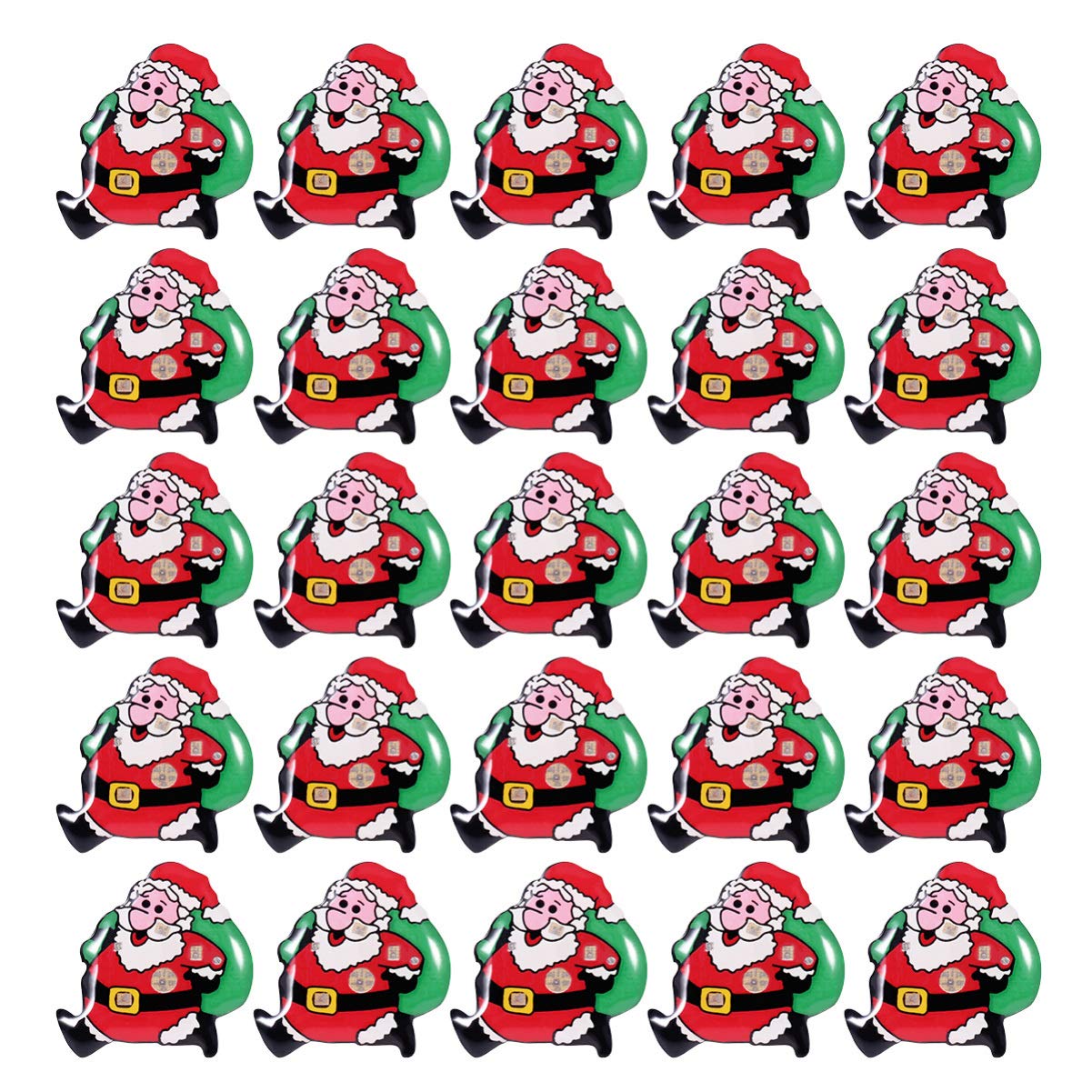 Mobestech 50pcs Broche LED Allume Père Noël Clignotant pour Cadeau de Décoration et Ornements