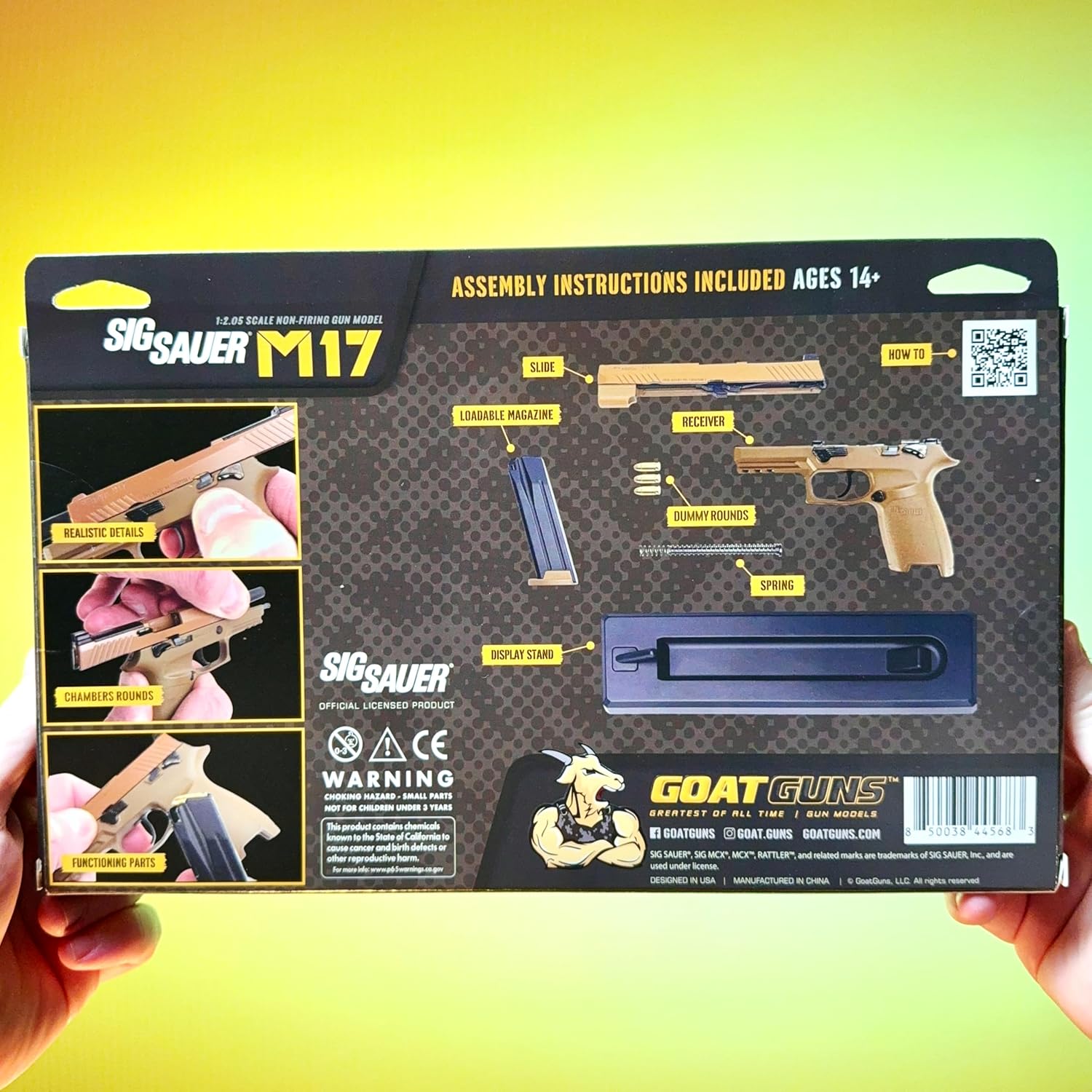 GOAT GUNS SIG SAUER M17 Model Tan | 1:2.5 Scale Desktop Model