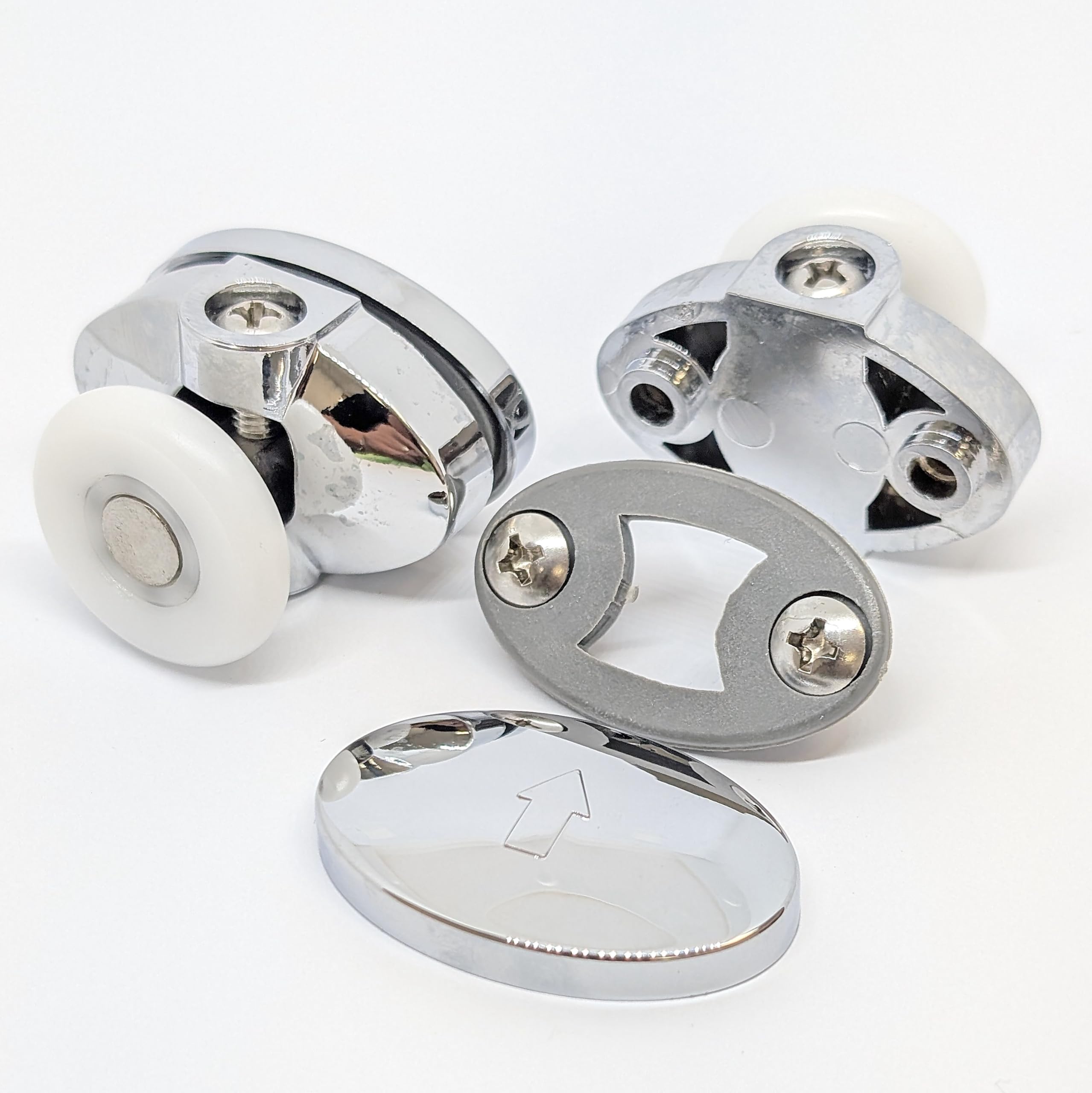 ShowerPart Single Top Shower Door Rollers/Wheels/Runners L077-1, Diameter 23mm, Wheel Thickness 5.6mm, Shower Door Replacement Parts, 2X