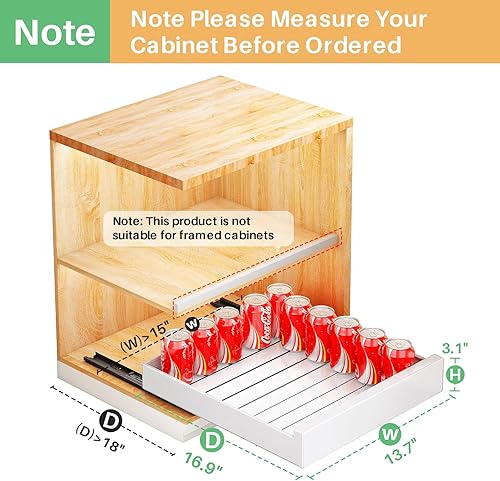 Miniatura 2 de Organizador de gabinete extraíble con nano adhesivo, cajón deslizante de extensión completa resistente para organizadores y almacenamiento de
