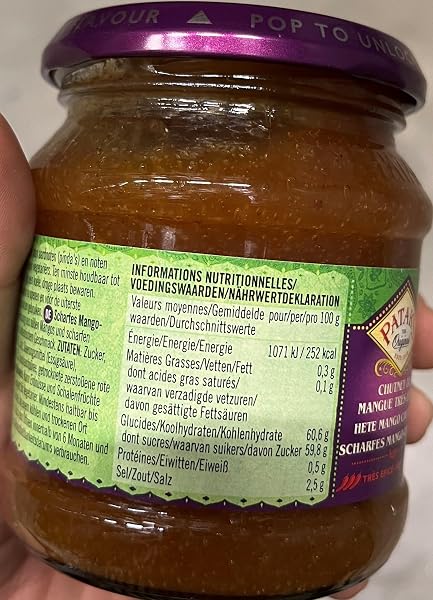 PATAK'S Chutney à la mangue, sec - 340 g - 2