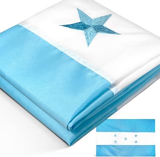 Anley EverStrong Series Honduras Flag 3x5 Foot Heavy Duty - Embroidered and Sewn Stripes - 4 Rows of Lock Stitching - Honduran National Flags with Brass Grommets 3 X 5 Ft