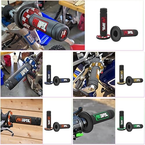 Miniatura 7 de Wai Danie 1 par de empuñaduras universales de 78 pulgadas de 0.866 in para motocross Pro Dirt Pit Bike Grips compatibles con Yamaha PW80 Kawasaki