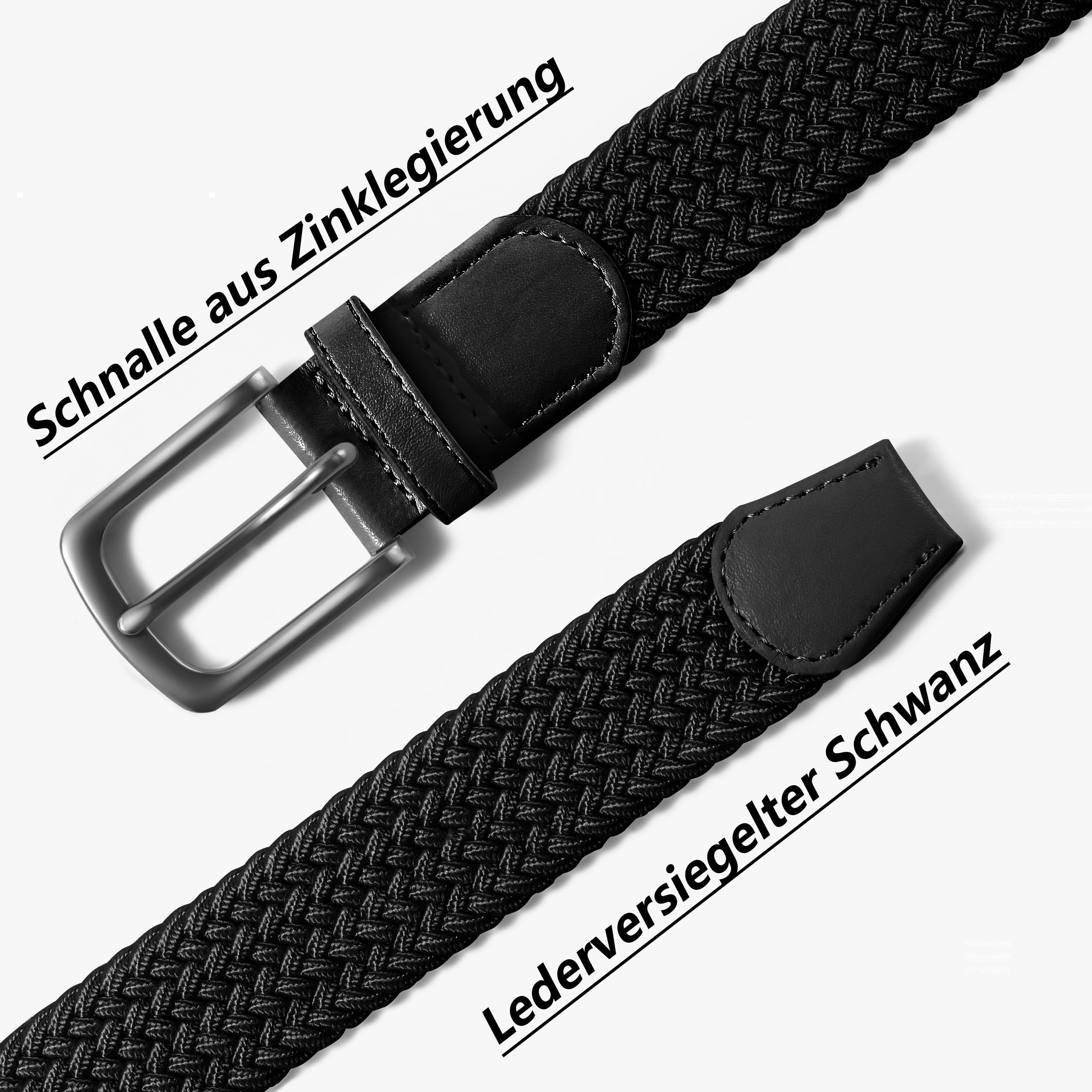 LAKIDAY Cintura in Tessuto Cintura Elasticizzata Cintura intrecciata cintura intrecciata Elastica perUomo e Donna ampia lunghezza da 3,5 cm da 100 cm a 130 cm