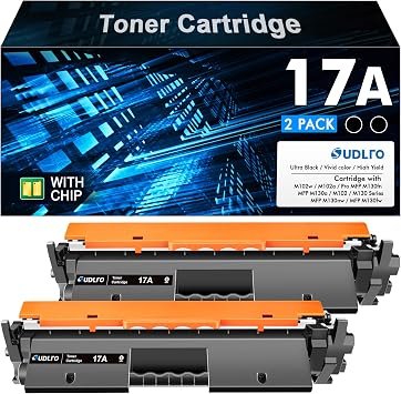17A Toner Cartridge HP CF217A - Replacement for 17A CF217A to Compatible with LaserJet Pro M102w M130nw M130fw M130fn M102a M130a Pro MFP M130 M102 Series Printer Black, 2-Pack