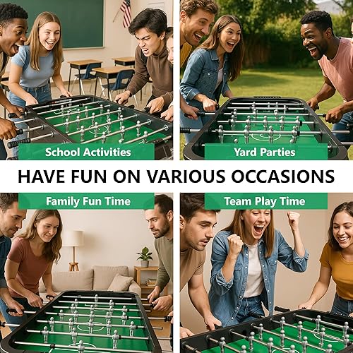 Vista 31 de Outdoor Foosball Table Adult Size - Game Tables for Adults with Balls & Players - Soccer Table Game for Indoor Use - Weatherproof Perfect for