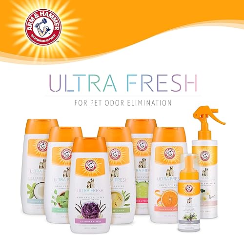 Miniatura 6 de Arm & Hammer Ultra Fresh Champú desenredante 2 en 1 + acondicionador, aroma a pera de pepino, baño para perros con aceite de coco, bicarbonato