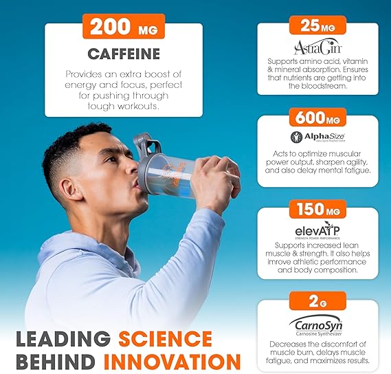 Genius Energized Pre Workout Powder Caffeine Infused Pre-Workout Booster Supplement with Beta Alanine & Alpha GPC, No Artificial Sweeteners or Dyes - 200mg Caffeine, 20 Servings, Blue Raspberry