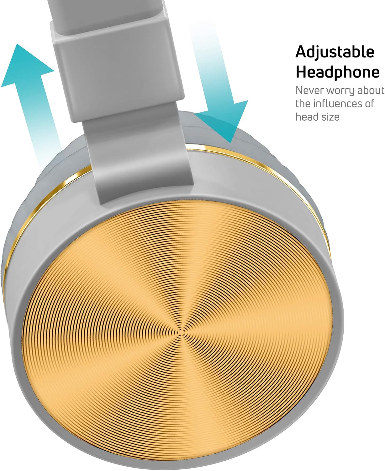 On-Ear Headphones with Built-in Mic, Portable Audio Headset with Adjustable Headband, Soft Ear Cushioned Pads, Foldable Design, for Phone or Computer Use, Hear Calls & Music Clearly (Matte Grey)