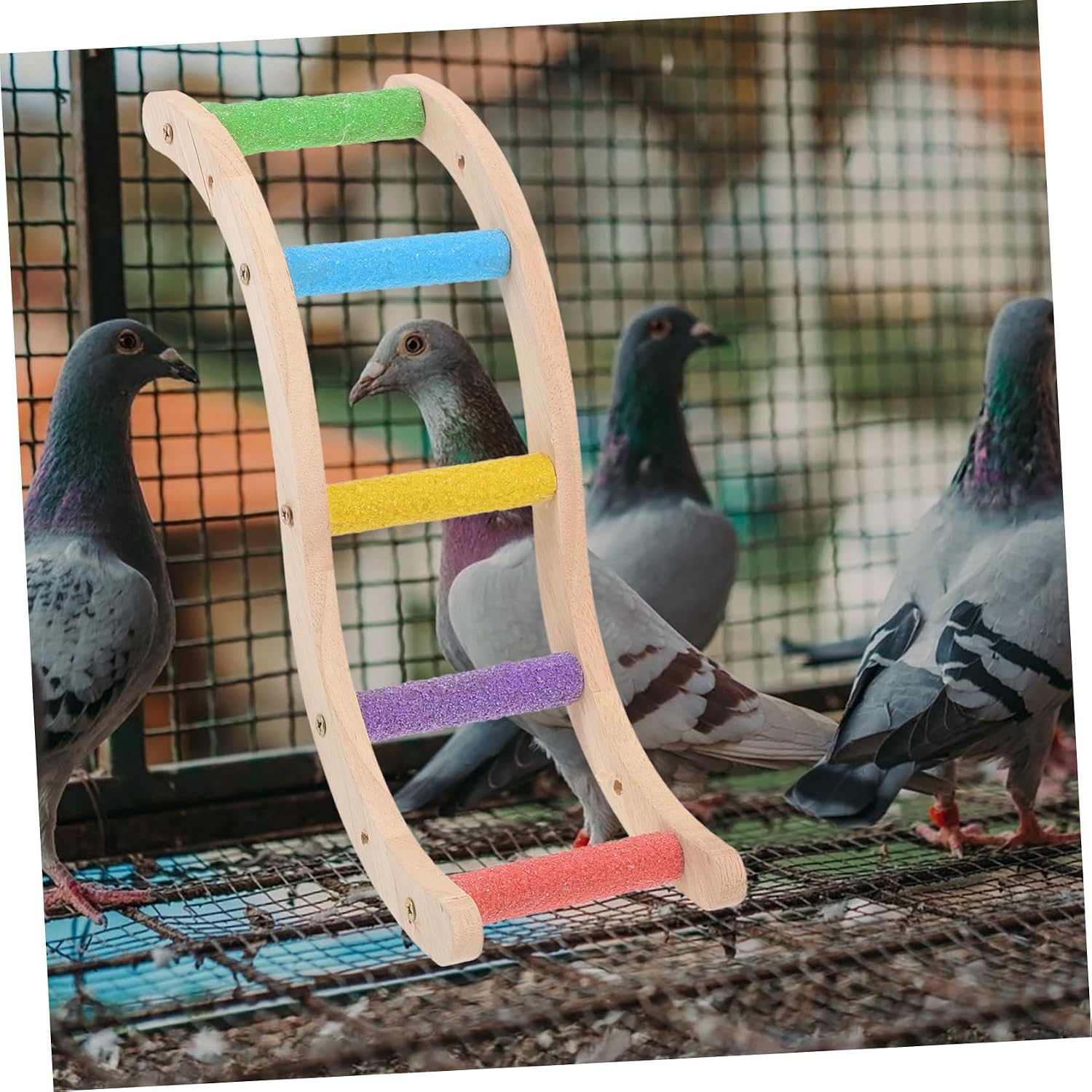 Bird Climbing Ladder Toy Parrot Plaything Hamster Training Ladder Random Color
