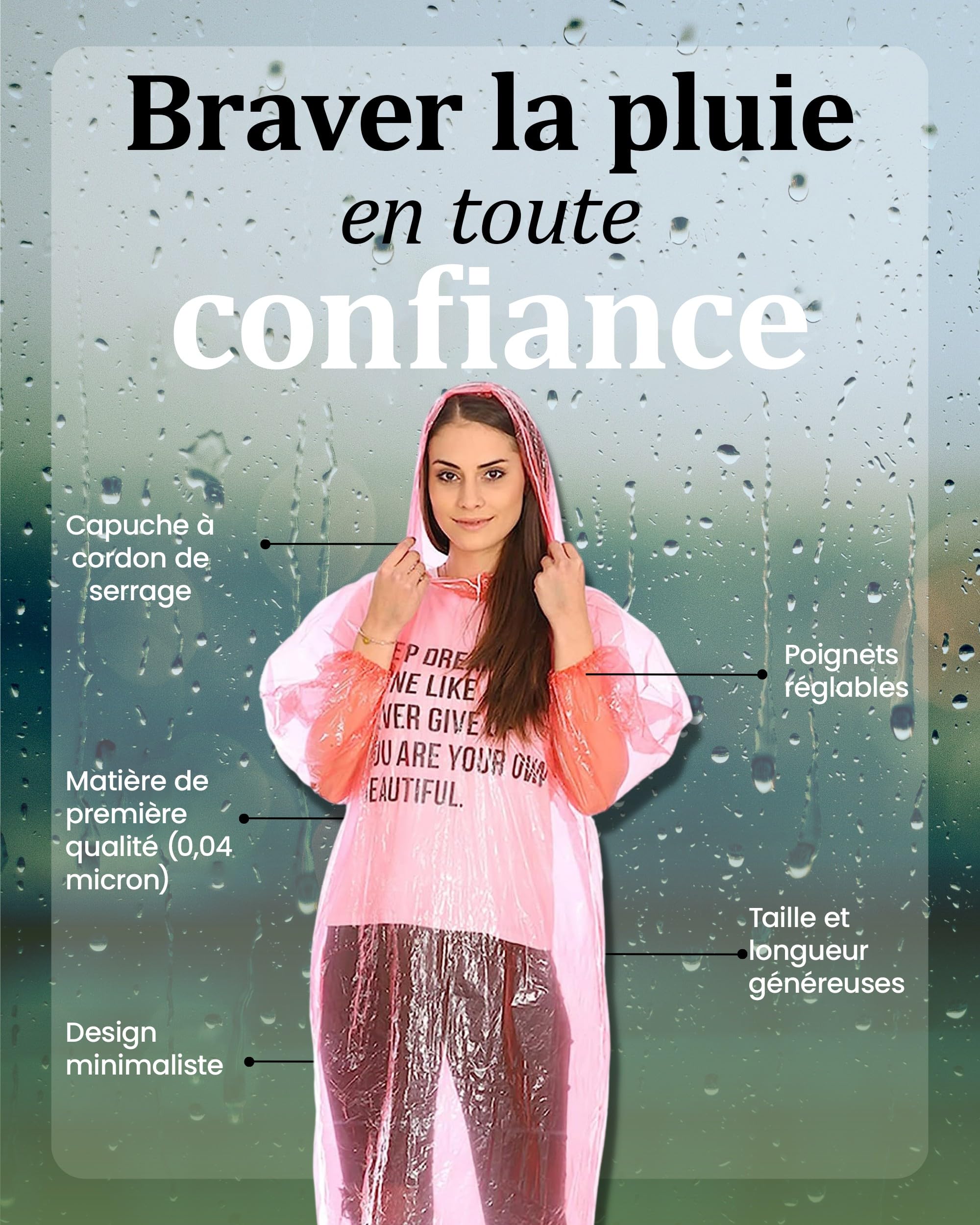 REDSTAR Waterproof Rain Ponchos Family Pack - Disposable Rain Poncho Adult Waterproof Raincoat Women and Men - Emergency Raincoat Travel and Festival Accessories - Multicolour