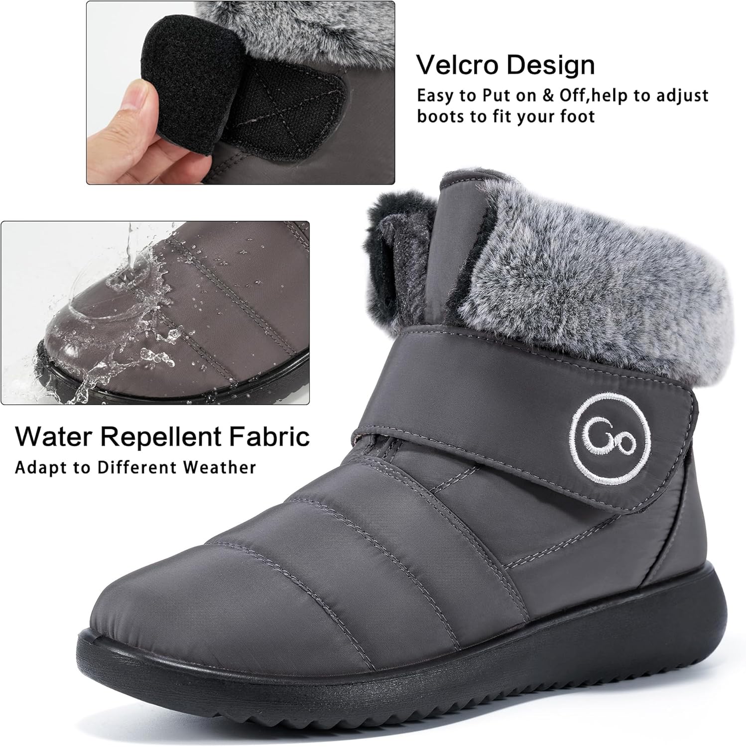 Womens Snow Boots for Winter: Comfortable & Warm for All Day Wear - Waterproof Non Slip Booties for Commute Outdoor Walking - Image 5