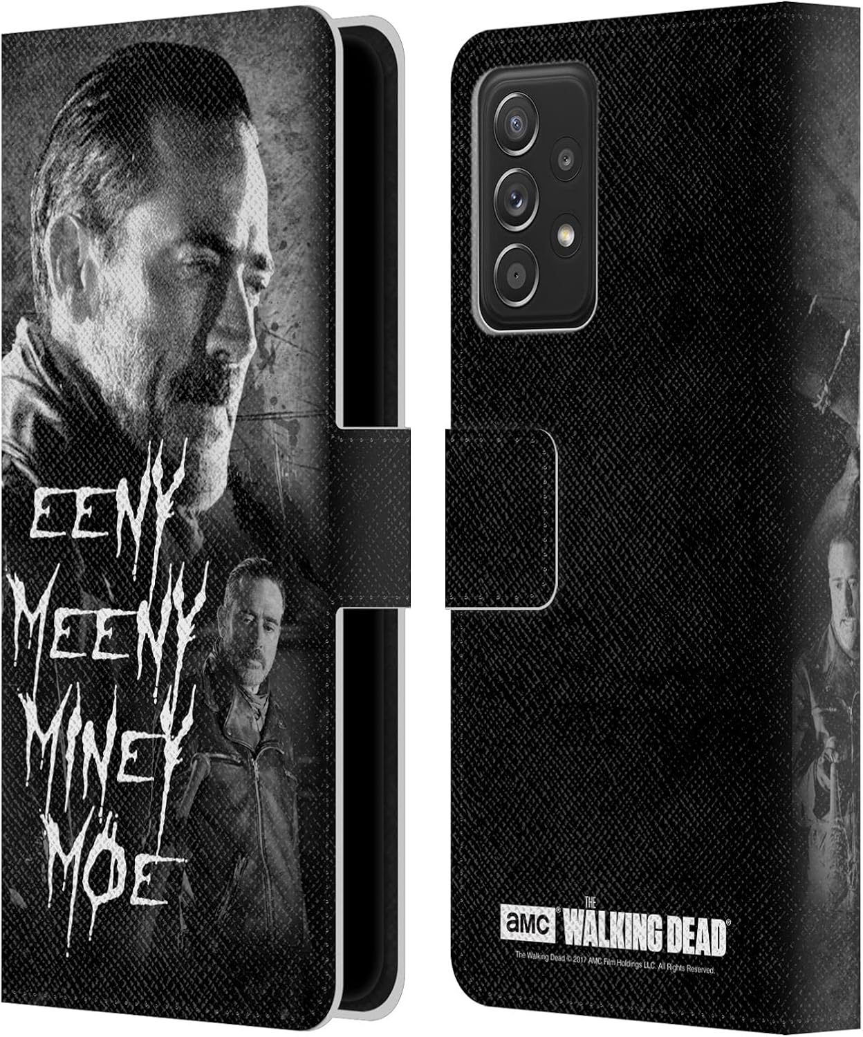 Head Case Designs Officially Licensed AMC The Walking Dead Lucille 2 Negan Leather Wallet Case Compatible with Galaxy A52 / A52s / 5G (2021)