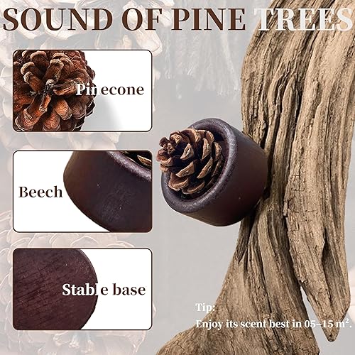 Miniatura 4 de Difusor pasivo de piña Paquete de 2 difusores de aceite esencial de materiales naturales, necesarios para espacios pequeños, aromaterapia para