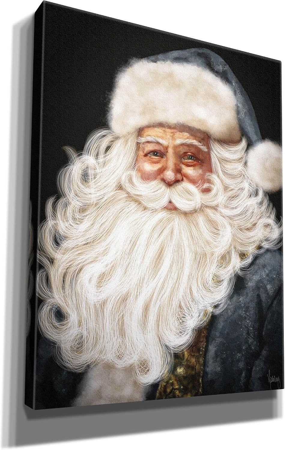 Epic Graffiti 'Blue Santa' by Ashley Bradley Canvas Wall Art, 26" x 34"