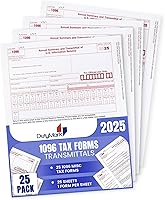 Vista 4 de Formularios de impuestos de transmisión 1096 2025, paquete de 25 formularios de impuestos láser resumidos 1096, compatibles con QuickBooks