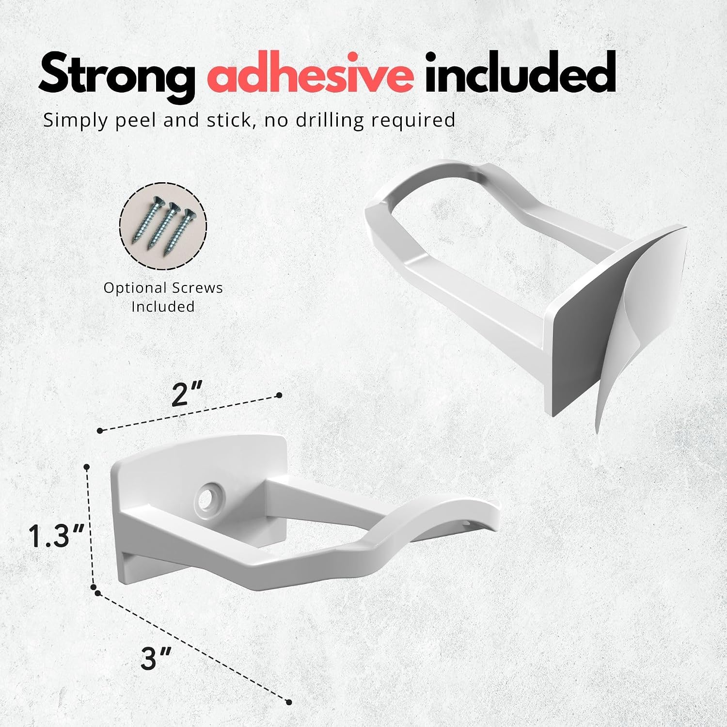 Modern JP Adhesive Cowboy Hat Hooks for Wall (10-Pack) – 3-Inch Wall Mount for Secure Hold, Wide Brim Hat Organizer, Western Room Decor – White