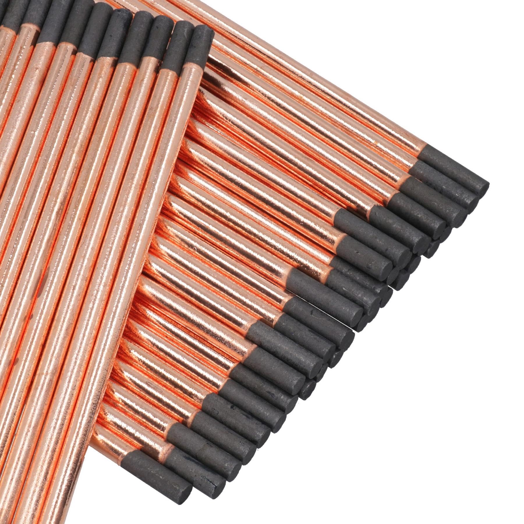 Varillas de electrodos de carbono para corte de aire de arco de soldadura, 10 mm x 305 mm, 50 unidades