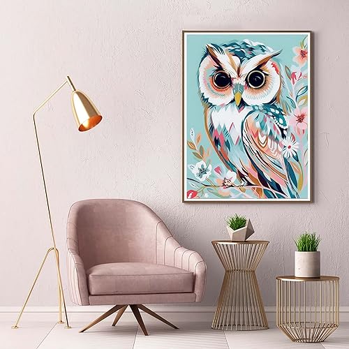 Miniatura 3 de Kaliosy Kits de arte de diamantes 5D para adultos, diseño de búho por números, pintura de diamantes, animales, bricolaje, taladro completo,